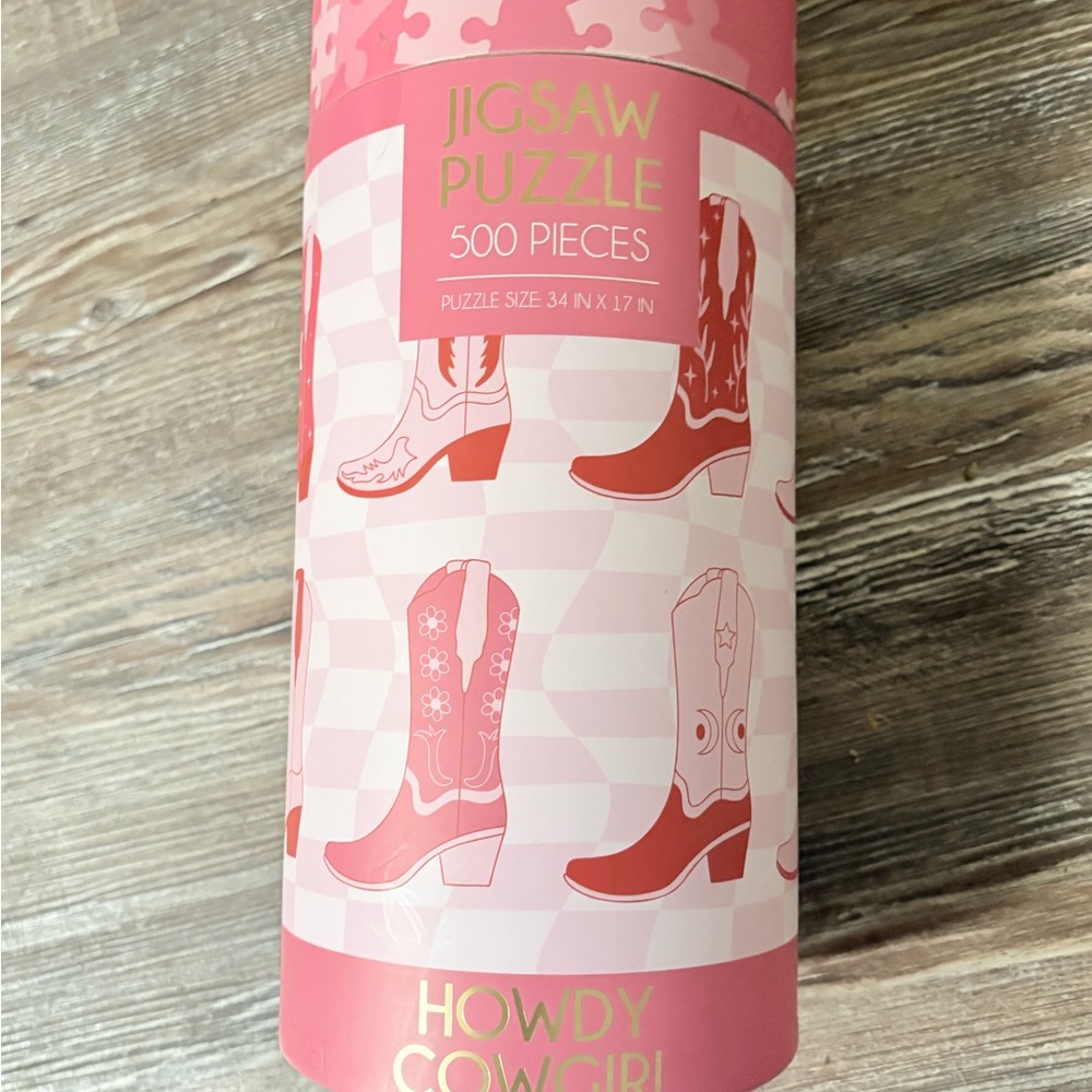 NEW “HOWDY COWGIRL” Pink Jigsaw Puzzle 500 Pieces - Picture 7 of 8